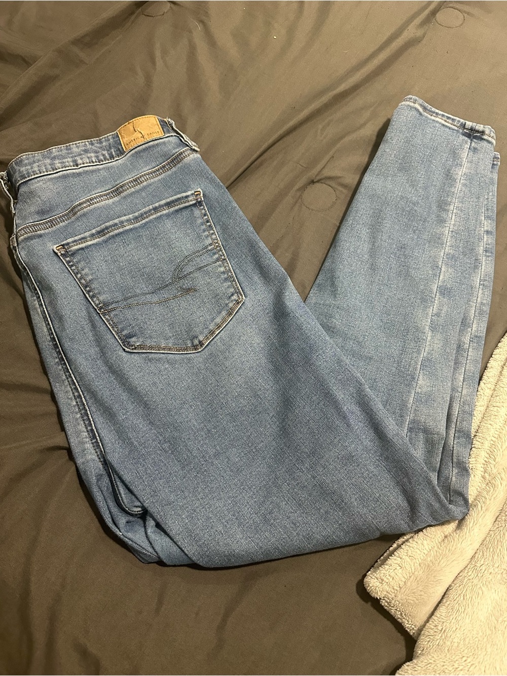 American Eagle Outfitters Medium Light Blue Straight Leg Jeans
